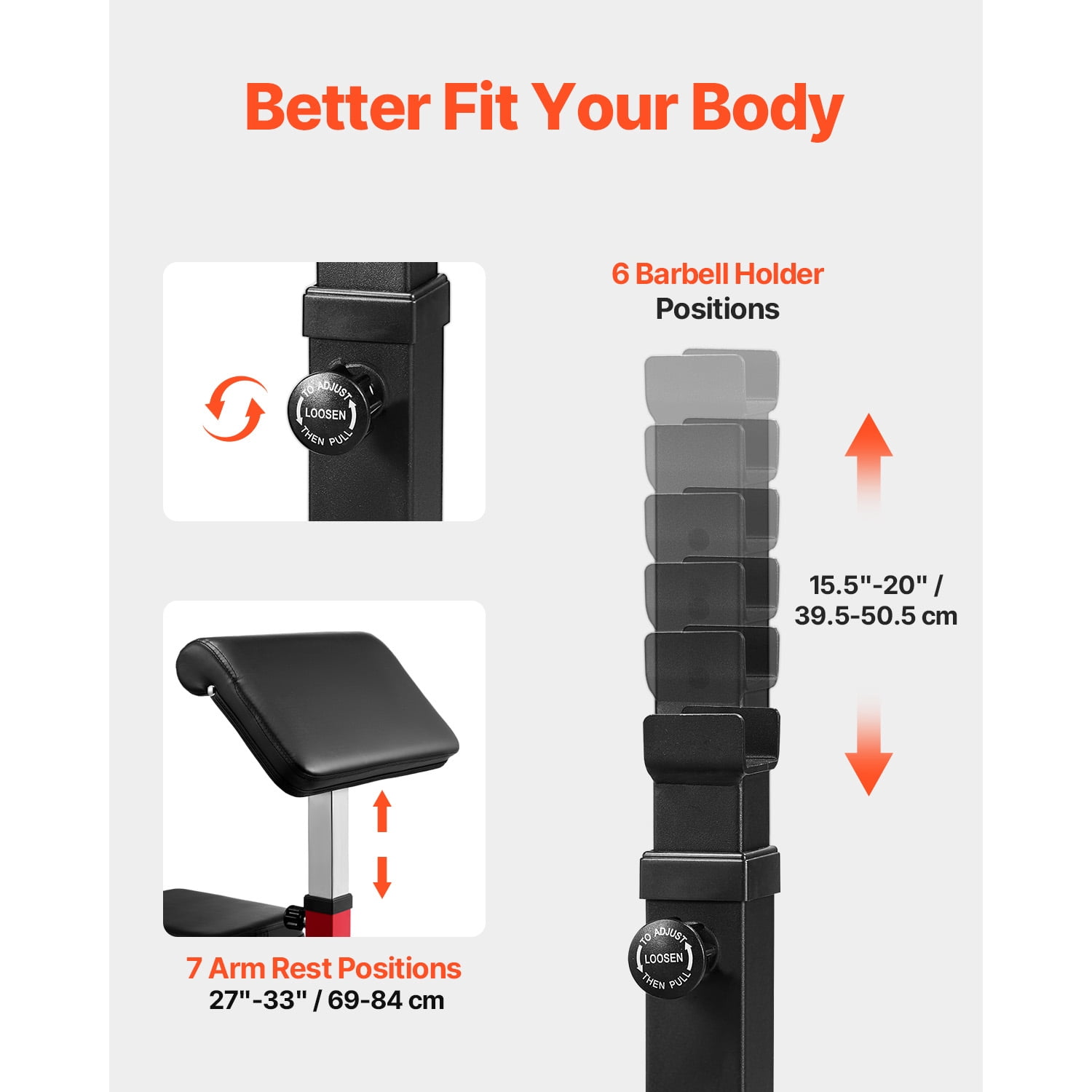 KFFKFF Fitness Bench with Leg Developer, Conditioning Exercise Stations, Supports up to 440 LBS, Domestic Gym Gear, Seated Arm Isolation for Barbell Dumbbell Bicep Workouts, Training Bench