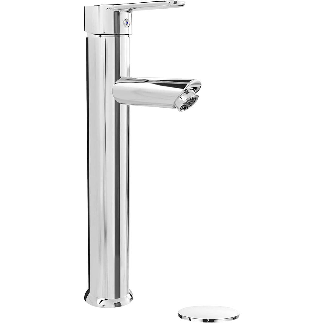 Vessel Sink Faucet 1 Hole, Chrome Single Handle Bathroom Faucet for