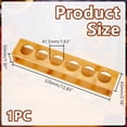 thumbnail image 3 of 6 Holes Shot Glass Tray Holder 1.63 Inch Hole Wine Glasses Cup Serving Tray Wine Cups Organizer Shot Glasses Display Bar Accessories Bamboo, 3 of 5