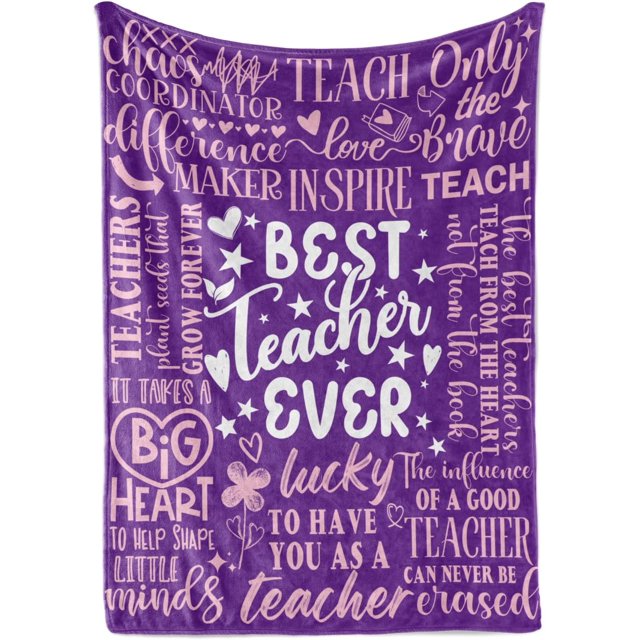 LHSHID Teacher Appreciation Gifts for Women Men Flannel Blanket Throws with Message for All Teachers Birthday Christmas Retirement Gift