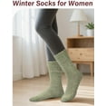 thumbnail image 7 of Women's Warm Winter Socks - Thermal Knit Crew Socks for Hiking & Boots, Cozy Calf-Length Socks, Christmas Stocking Stuffers Gifts, 7 of 7