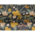thumbnail image 4 of oneOone Velvet Gray Fabric Leaves & Tulip Floral Sewing Material Print Fabric By The Yard 58 Inch Wide, 4 of 5