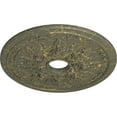 thumbnail image 3 of Ekena Millwork 23 5/8"OD x 4"ID x 1 1/2"P Rose and Ribbon Ceiling Medallion (Fits Canopies up to 4"), Hand-Painted Witch Hazel Crackle, 3 of 5