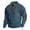 a-Blue29065, variant on VNKIDY Men's Sweatshirt Fall Winter Casual Corduroy Quarter Zip Pullover Solid Color Stand Collar Long Sleeve Top With Contrast Leather Elbow Patches For Outdoor Activities Cozy Tops