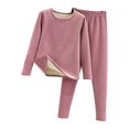 thumbnail image 1 of Qarigey Conjunto de ropa interior térmica para mujer, calzoncillos largos de terciopelo cómodos para clima frío cálido para invierno, ropa Ropa interior Púrpura 3XL, 1 of 6