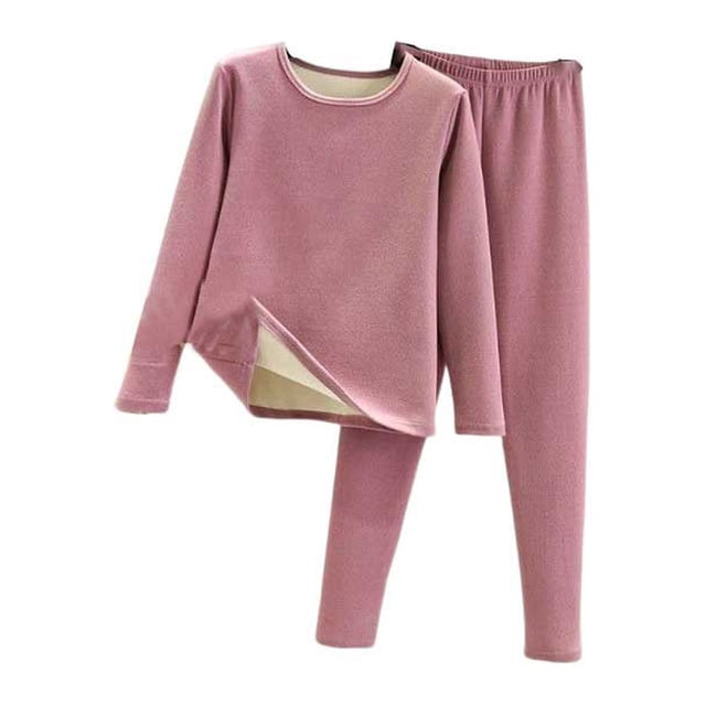Qarigey Conjunto de ropa interior térmica para mujer, calzoncillos largos de terciopelo cómodos para clima frío cálido para invierno, ropa Ropa interior Púrpura 3XL