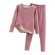 thumbnail image 1 of Guardurnaity Conjunto de ropa interior térmica para mujer, calzoncillos largos de terciopelo cómodos para clima frío cálido para invierno, ropa Ropa interior Púrpura L, 1 of 6