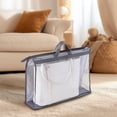 thumbnail image 5 of Dust Bags for Handbags, Clear Handbag Storage 5 Sizes Handbag Organizers for Closets Hand Bag Dust Cover Purse Protector Bag with Zipper and Handles, 5 of 6