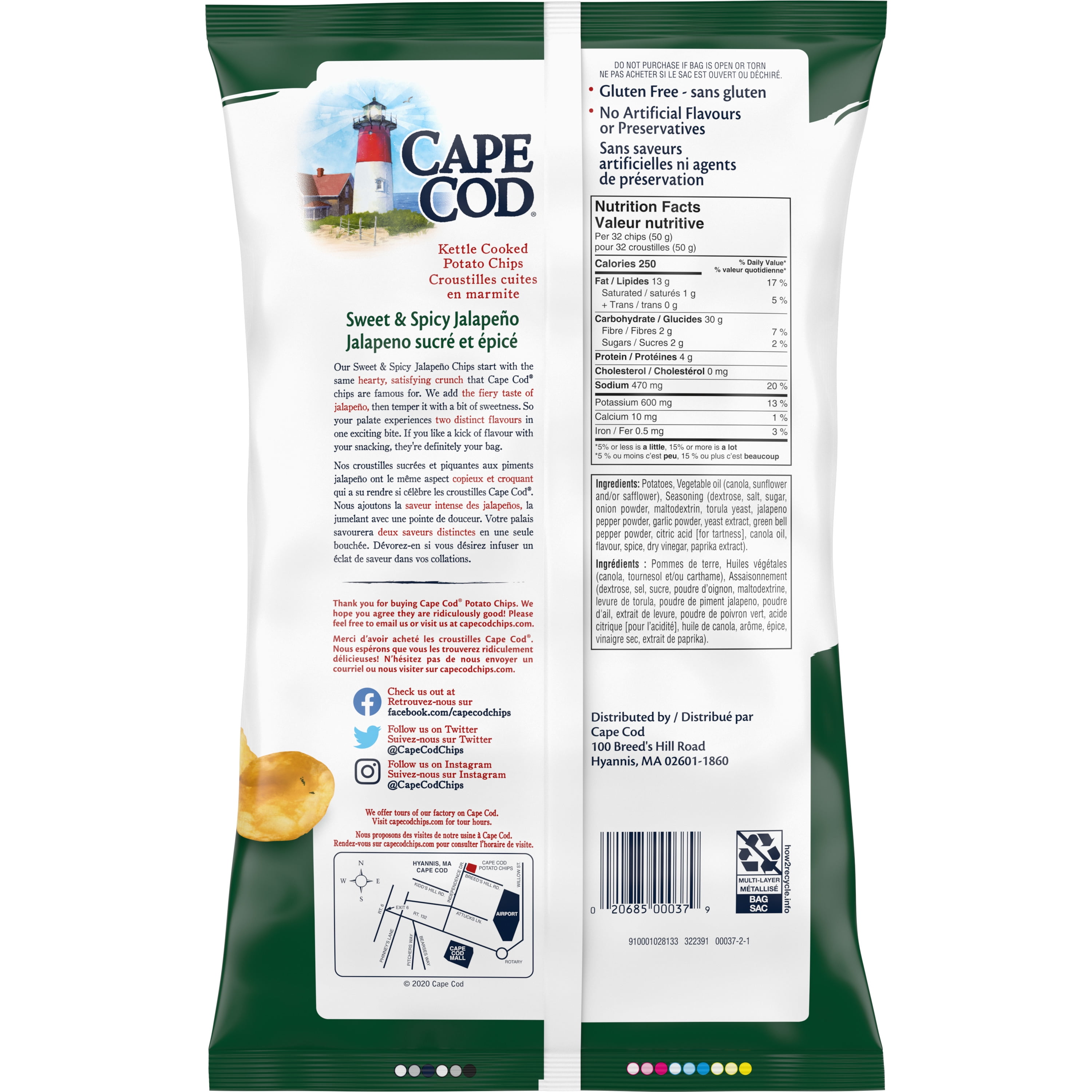 Cape Cod Sweet & Spicy Jalapeño Kettle Cooked Potato Chips