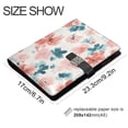 thumbnail image 3 of Leather Notebook with Pen Holder Writing Notepad Includes 100 Pages Lined Journal Coral and Teal Floral Pattern, 3 of 6