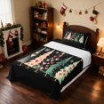 thumbnail image 3 of Manfei Christmas Tree Twin Sheets Holiday Bedding, Cream Green 3 Pieces (1 Flat Sheet, 1 Fitted Sheet and 1 Pillowcase), 3 of 6