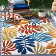 thumbnail image 2 of SAFAVIEH Cabana Elouise Botanical Indoor/Outdoor Area Rug, Creme/Red, 4' x 6', 2 of 17