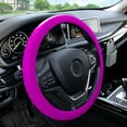 thumbnail image 3 of FH Group Soft Silicone Steering Wheel Cover with Textured Pattern and Anti-Slip Grip Design, UV-Resistant, Easy Installation, Durable, Waterproof & Odorless, Universal Fits 14.5" - 15.5" - Purple, 3 of 4