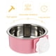 thumbnail image 3 of Comedero para mascotas de acero inoxidable, cuenco de alimentación para colgar, suministros para mascotas para perros y gatos (rosa, tamaño S), 3 of 5