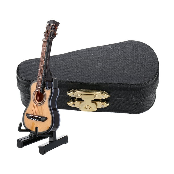 1 juego de modelos de guitarra eléctrica en miniatura, estatua de guitarra, Mini instrumentos musicales