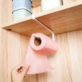 thumbnail image 4 of Iron Roll Paper Rack Kitchen Cupboard Hanging Paper Towel Holder Tissue Cling Film Storage Rack, 4 of 6