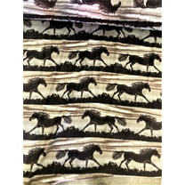 Lillycraft Wild Horses Running Print Fleece Fabric 58-60" Wide and Sold by the Yard