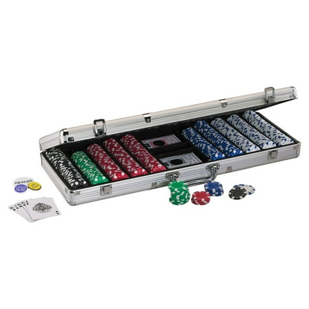 Fat Cat 23.03" Aluminum Poker Chip Case, 500 Chips
