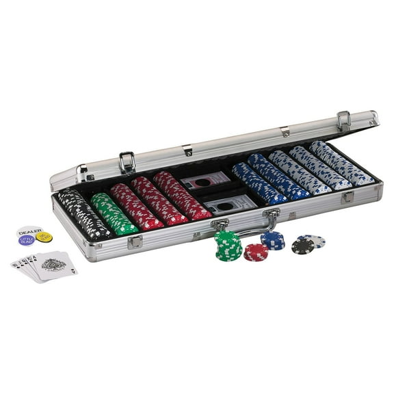 Fat Cat 23.03" Aluminum Poker Chip Case, 500 Chips