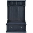 thumbnail image 3 of Crosley Furniture Seaside Wood 4 Hook Hall Tree in Distressed Navy, 3 of 9