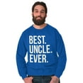 thumbnail image 4 of Best Uncle Ever Niece Nephew Men's Crewneck Sweatshirt Brisco Brands S, 4 of 6