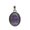 amethyst, variant on Real 925 Sterling Silver Pendant For Men Women, Genuine Turquoise Cabochon Oval Blue Gemstone Unique Handcrafted December Birthstone Gift