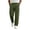 Army Green, variant on Mens Straight Leg Pants with Pockets Drawstring Elastic Waist Loose Casual Trousers Brown Size XL