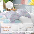 thumbnail image 2 of 3 Piece Pruple Yellow Blue Duvet Cover Set Queen Size, Microfiber Comforter/Quilt Cover with Corner Ties and 2 Pillowcases, Modern Abstract Art Watercolor All Season Soft Bedding with Zipper Closure, 2 of 8