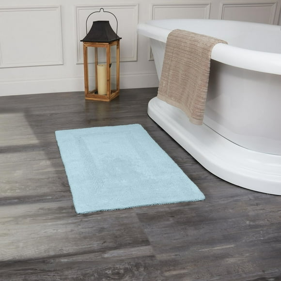 Tapis de bain en coton réversible doux et absorbant Fabstyles Basix