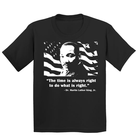 Do What is Right Martin Luther King Jr Inspirational Quote Youth T-shirt, Youth XS, Black