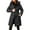 Black, variant on Women's 2025 Knee-Length Down Alternative Coat, Waist-Defining Thickened Long Puffer Jacket with Hood, Warm Quilted Cotton Filled Parka for Winter, Mid-Length Insulated Outerwear for Women Black XXXL