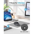 thumbnail image 6 of Ergonomic Mouse Rechargeable Bluetooth - 4800 DPI Vertical Mice 6 Adjustable Levels, Wireless Optical Carpal Tunnel Mouse Right Hand, Multi Device for Laptop, PC, Computer, MacBook - Grey, 6 of 8