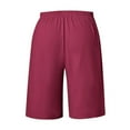 thumbnail image 6 of KALE Womens Bermuda Shorts Women's Wide Leg Pants Casual Lightweight Loose Palazzo Trouser With Pockets Womens Short Hot Pink, 6 of 7