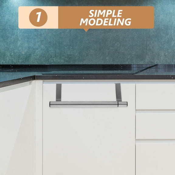 OFFIGAM Stainless Steel Adjustable Towel Rack with Door Hinge Mount, Easy Installation Bathroom Towel Holder