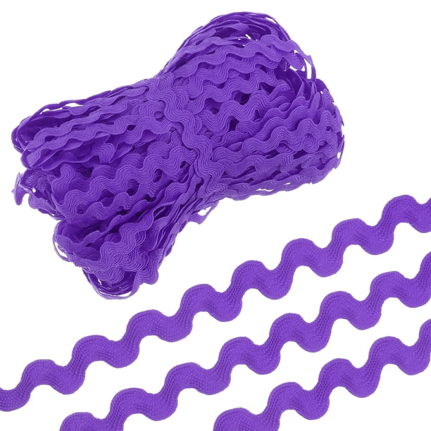 Cinta de flecos ondulados de 5 mm en color púrpura oscuro de 29.5 yardas para costura, manualidades, ropa y regalos