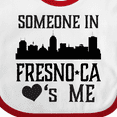 thumbnail image 4 of Inktastic Fresno California Someone Loves Me Skyline Boys or Girls Baby Bib, 4 of 4
