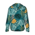 thumbnail image 3 of Haiem Tropical Leaves UPF 50+ Fishing Shirts for Men Long Sleeve UV Sun Protection Hoodie Non-Mask Outdoor Hiking Shirts, 3 of 9