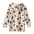 thumbnail image 5 of Xoenoiee Dachshund Paw Heart Print Long Hoodies Oversized Kids Trendy Graphic Long Pullover Dresses Sweatshirt for Teen Girls Spring Fall Casual Tops Sports Shirt with Pocket, Size 7-8 Years, 5 of 7