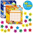 66 Pack Teacher Incentive Reward Chart with 2024 Star Stickersï¼Œ2