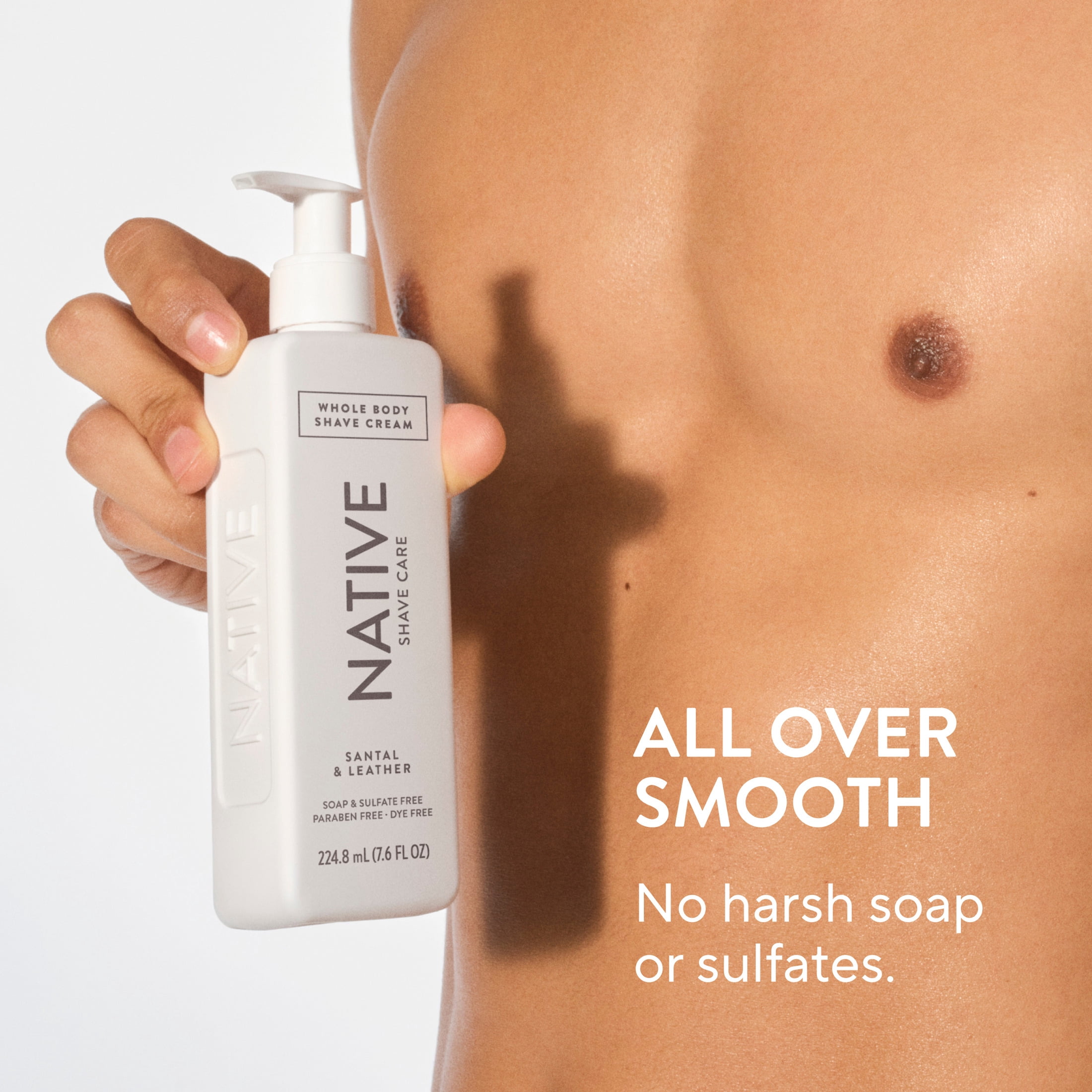 Native Santal & Leather Whole Body Shave Cream 7.6 fl oz