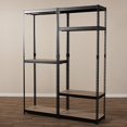 thumbnail image 2 of Baxton Studio BH06-BH09-Black-Shelf Gavin Black Metal 7-Shelf Closet Storage Racking Organizer, 2 of 5