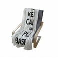thumbnail image 4 of Keep Calm Soft Flannel Fleece Throw Blanket, Play Baseball Phrase Sports Theme with the Ball Monochrome Pictogram, Cozy Plush for Indoor and Outdoor Use, 70" x 90", Black White, by Ambesonne, 4 of 6