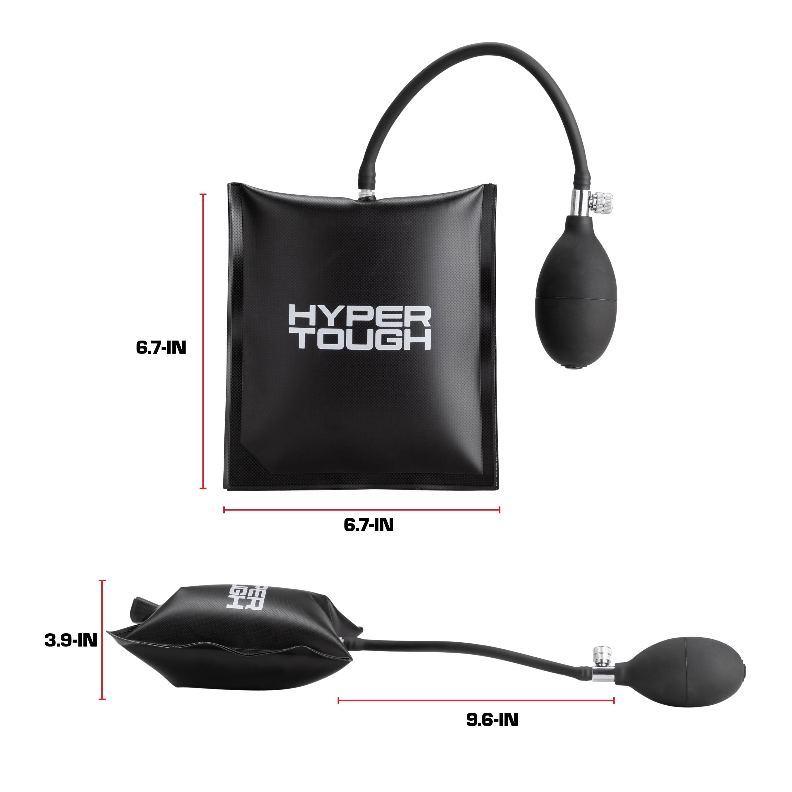 Hyper Tough Air Pump Level for Precise Leveling & Alignment in Heavy-Duty Applications, Black