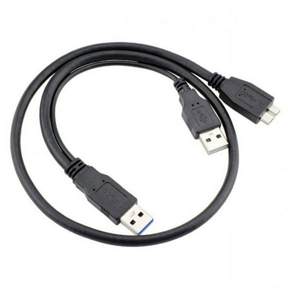 Xiwai Adapter Dual USB3.0 A Male to Micro USB 3.0 Y Cable with Extra Power for Mobile HDD