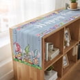 thumbnail image 6 of Table Runners 72 Inches Long Dress Scarves, Easter Bunny Gnomes Farmhouse Kitchen Table Runner, Coffee Tablerunners, Spring Easter Eggs Floral Blue Wood 16x72 Inch, 6 of 9