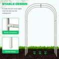thumbnail image 5 of Slsy Galvanized Raised Garden Bed with 85in Tall Garden Trellis for Vegetables Flowers Herbs, Tall Metal Plant Support Trellis Archway for Climbing Vine Vegetable/Fruit/Flower, 5 of 9