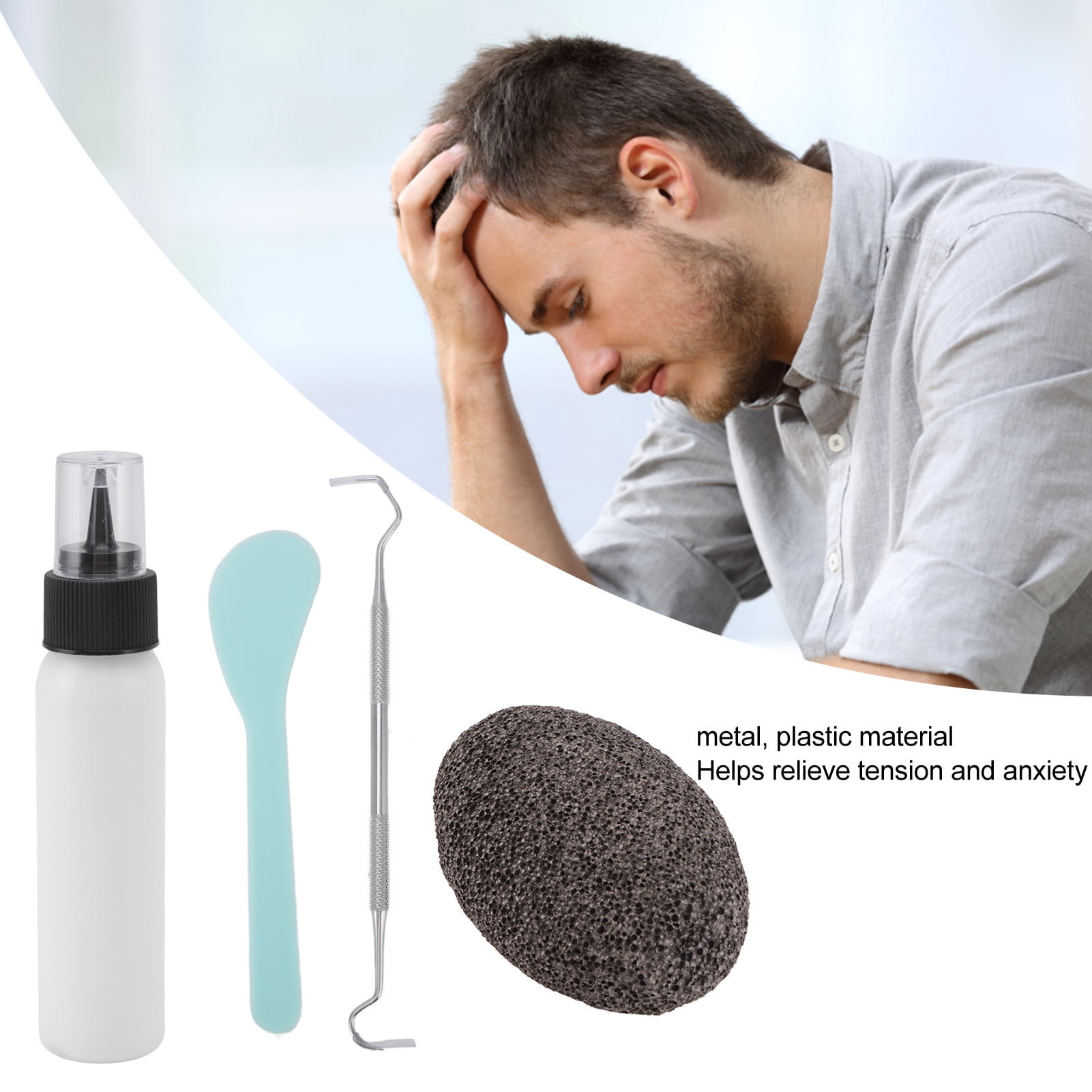 Pick Stone for Anxiety Relief, Pick Peel Calming Stone, Reduce Stress Fidget Picky Stone kit for Dermatillomania, ADHD, OCD