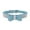 Blue, variant on Soft Leather Dog & Cat Collar & Leash Set - Rhinestone Flocking Sparkly Crystal Diamonds Studded - Cute Double Bowknot