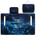 thumbnail image 5 of Xixirimido Golf Cart Seat Covers, Golf Cart Seat Towel Blanket with 4 Front Pockets Fits for EZGO Yamaha Club Car & More 2 Person Seats Golf Carts, Sea Turtle Floral Starry Night, 5 of 8