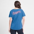 thumbnail image 5 of Women's Fanatics Royal Texas Rangers Binge Worthy Stadium Slub V-Neck T-Shirt, 5 of 5